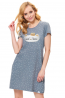 Женская ночная сорочка в горошек с котиком DOCTOR NAP tm.9574 - фото 1