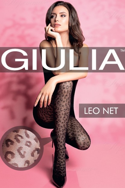 Фантазийные леопардовые колготки с эффектом тюля Giulia LEO NET 01 - фото 1