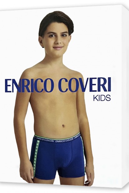 Хлопковые трусы боксеры для мальчиков на каждый день Enrico coveri Eb4127 kids boxer - фото 1