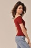 Женская футболка с открытыми плечами My Ma1018 t-shirt off-should - фото 7