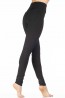 Черные женские брюки леггинсы из вискозы с завышенной посадкой Giulia LEGGY PLUSH 01 - фото 2