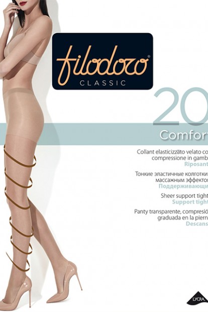 Летние колготки с массажным эффектом 20 ден Filodoro Classic COMFORT  - фото 1