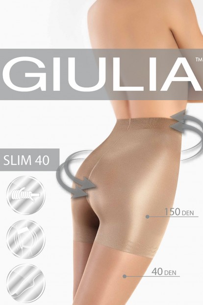 Утягивающие женские колготки с шортиками Giulia SLIM 40 - фото 1