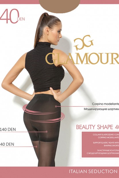 Полупрозрачные колготки с легким корректирующим эффектом Glamour Beauty shape 40 ден - фото 1