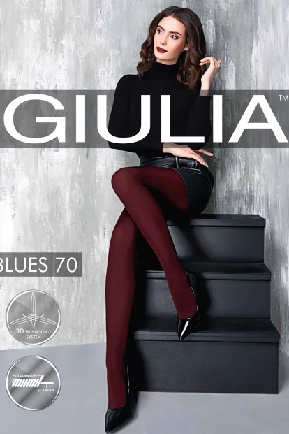 Матовые женские цветные колготки Giulia BLUES 70 - фото 1