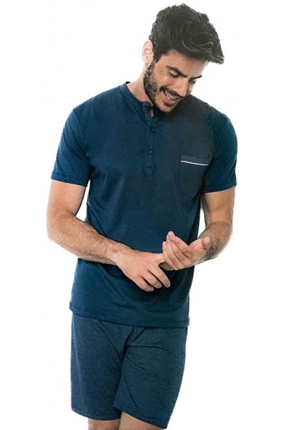 Летний мужской домашний комплект с шортами Enrico Coveri EP9101 - фото 1