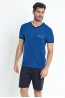 Мужская пижама с шортами и серой футболкой Enrico Coveri EP9088 homewear - фото 2