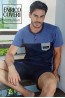 Мужской хлопковый комплект с шортами для дома Enrico Coveri EP9092 - фото 1