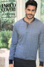 Мужской пижамный комплект с кофтой в клетку Enrico Coveri EP8091 - фото 1