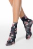 Черные женские носки с цветочным принтом Conte FANTASY 049 - фото 1