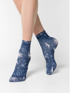 Женские носки с космическим принтом 70 ден