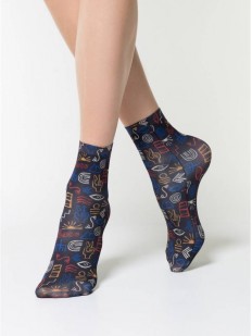 Женские носки с абстрактным рисунком 70 ден
