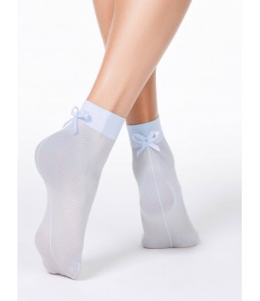 Фантазийные летние женские носки с нежным бантиком