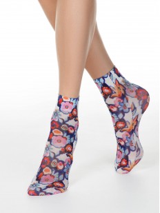 Женские носки со стильным цветочным принтом