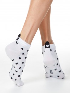 Короткие женские носки из хлопка с логотипом Микки Маус (DISNEY)