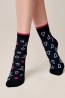 Женские хлопковые носки с принтом Conte Арт. 18с-227сп happy - 373 - фото 1