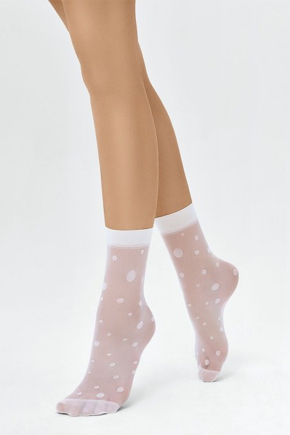 Женские тонкие прозрачные носки 20 ден с рисунком горошек Minimi Regina 20 calzino - фото 1
