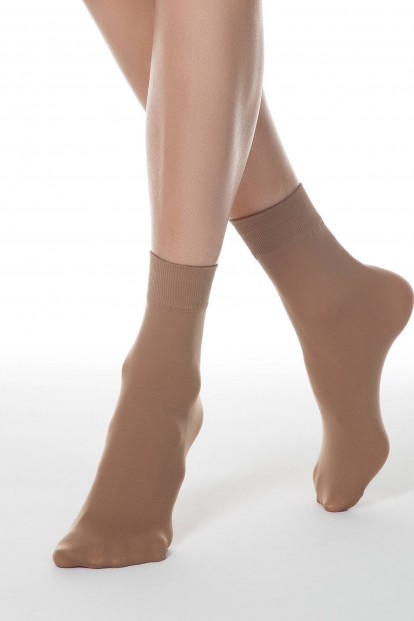 Эластичные женские носки без рисунка плотностью 50 ден Conte Microfibra 50 socks new - фото 1