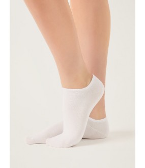 Ультракороткие однотонные женские носки из хлопка
