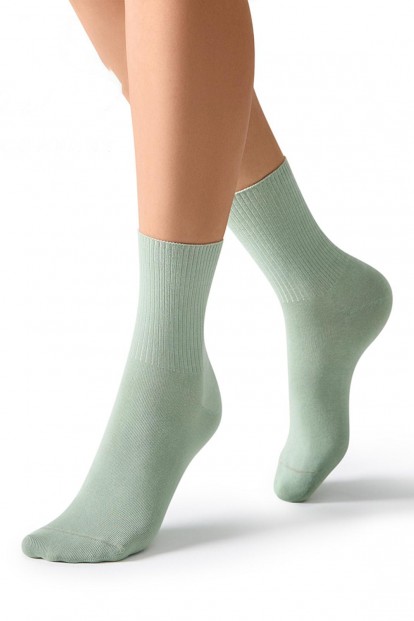 Женские однотонные хлопковые носки  Omsa Art. 254 eco cotton - фото 1