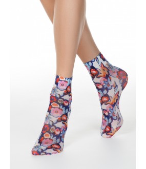 Женские носки со стильным цветочным принтом