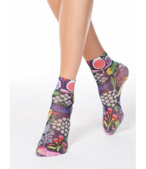 Оригинальные женские носки с цветочным принтом