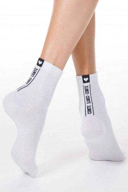 Женские носки с надписями и сердечками Conte 7с-22сп CLASSIC 152 - фото 1