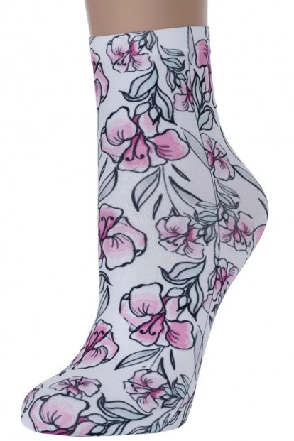 Женские носки с цветочным рисунком Conte 17с-34сп FANTASY 70 - 080 - фото 1