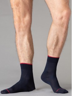 Хлопковые носки мужские средней длины с полосками