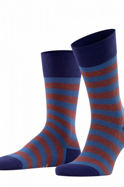 Мужские носки из хлопка в полоску Falke Art.12438 sensitive mapped line socks - фото 1