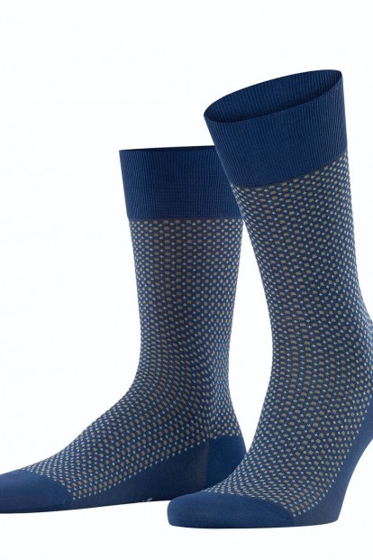 Носки мужские высокие из хлопка с рисунком Falke Art. 12437 uptown tie socks - фото 1