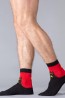 Носки мужские в чёрно-красном цвете с рисунком Omsa style - фото 2