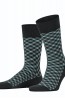 Носки мужские высокие с рисунком из хлопка Falke Art. 12487 smart check socks - фото 1