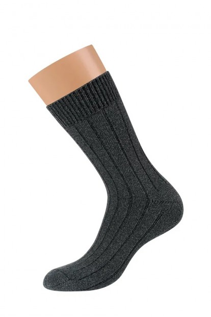 Мужские теплые носки с фактурным вязаным рисунком полоски Omsa Art. 306 comfort - фото 1