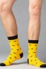 Желтые носки всесезонные из хлопка Omsa style  - фото 1