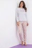 Женская трикотажная пижама с брюками и лонгсливом Enrico coveri Ep5183 homewear - фото 2
