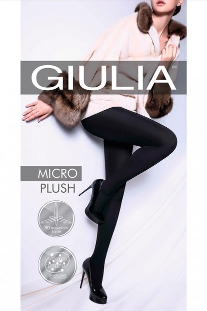 Плотные колготки с микрофлисом внутри Giulia Micro plush thermo 200 ден - фото 1