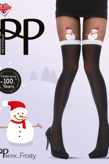 Новогодние колготки со снеговиками Pretty Polly Christmas AWC9 - фото 1