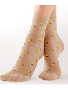 Женские кружевные носки с принтом лимоны