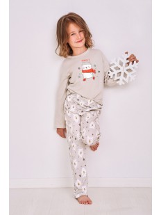 Пижама для девочек из хлопка с кофтой и штанами