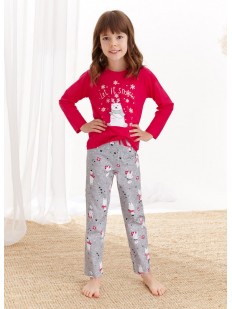 Детская хлопковая пижама для девочек в рождественском стиле
