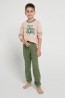Хлопковая пижама для мальчиков с брюками на манжетах и кофтой с длинным рукавом Taro 3086/3087/3090 aw23/24 sammy  - фото 1