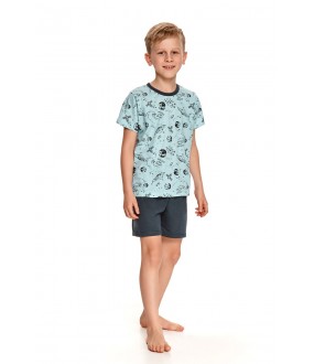 Детская пижама для мальчиков с шортами и принтованной футболкой