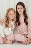 Детская хлопковая пижама для девочек с брюками и лонгсливом Taro 3038/3039 aw23/24 bunny  - фото 2