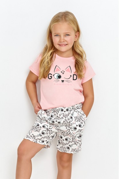 Хлопковая пижама для девочки с шортами и футболкой Taro 2901/2902/2912 lexi  - фото 1