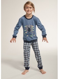 Хлопковая детская пижама для мальчиков с клетчатыми штанами Cornette 976/94