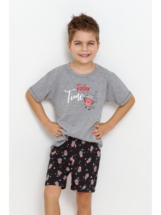 Хлопковая пижама для мальчиков с шортами и футболкой