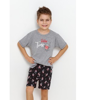 Хлопковая пижама для мальчиков с шортами и футболкой