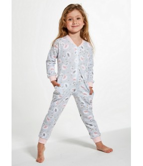 Цветной пижамный комбинезон на молнии для девочек