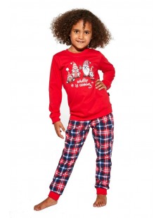 Хлопковая пижама для девочек с клетчатыми брюками